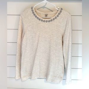 J. Crew jewel neck sweatshirt